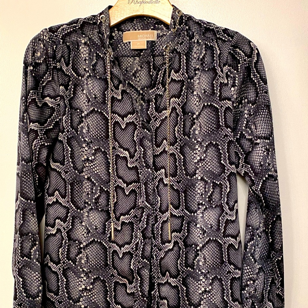 Michael Kors Snake print blouse- Sz P